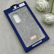 قاب گوشی Galaxy A54 سامسونگ نگین دار سواروسکی SWAROVSKI پلاک فلزی خاکستری کد 152988