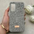 قاب گوشی Galaxy A54 سامسونگ نگین دار سواروسکی SWAROVSKI پلاک فلزی خاکستری کد 152988
