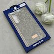 قاب گوشی Galaxy A55 سامسونگ نگین دار سواروسکی SWAROVSKI پلاک فلزی طلایی کد 152992