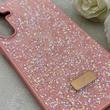 قاب گوشی Galaxy A55 سامسونگ نگین دار سواروسکی SWAROVSKI پلاک فلزی صورتی کد 152993