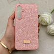 قاب گوشی Galaxy A55 سامسونگ نگین دار سواروسکی SWAROVSKI پلاک فلزی صورتی کد 152993