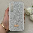قاب گوشی Galaxy A55 سامسونگ نگین دار سواروسکی SWAROVSKI پلاک فلزی نقره ای کد 152995