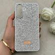 قاب گوشی Galaxy A56 سامسونگ نگین دار سواروسکی SWAROVSKI پلاک فلزی نقره ای کد 152997