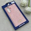 قاب گوشی Galaxy A56 سامسونگ نگین دار سواروسکی SWAROVSKI پلاک فلزی صورتی کد 152999