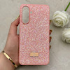 قاب گوشی Galaxy A56 سامسونگ نگین دار سواروسکی SWAROVSKI پلاک فلزی صورتی کد 152999
