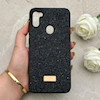 قاب گوشی Galaxy A11 - M11 سامسونگ نگین دار سواروسکی SWAROVSKI پلاک فلزی مشکی کد 153001