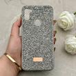 قاب گوشی Galaxy A11 - M11 سامسونگ نگین دار سواروسکی SWAROVSKI پلاک فلزی خاکستری کد 153002
