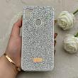 قاب گوشی Galaxy A11 - M11 سامسونگ نگین دار سواروسکی SWAROVSKI پلاک فلزی نقره ای کد 153003