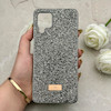 قاب گوشی Galaxy A12 - M12 سامسونگ نگین دار سواروسکی SWAROVSKI پلاک فلزی خاکستری کد 153004