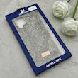 قاب گوشی Galaxy A12 - M12 سامسونگ نگین دار سواروسکی SWAROVSKI پلاک فلزی طلایی کد 153006