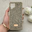 قاب گوشی Galaxy A12 - M12 سامسونگ نگین دار سواروسکی SWAROVSKI پلاک فلزی طلایی کد 153006