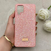 قاب گوشی Galaxy A12 - M12 سامسونگ نگین دار سواروسکی SWAROVSKI پلاک فلزی صورتی کد 153008