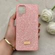 قاب گوشی Galaxy A12 - M12 سامسونگ نگین دار سواروسکی SWAROVSKI پلاک فلزی صورتی کد 153008