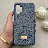 قاب گوشی Galaxy A13 4G سامسونگ نگین دار سواروسکی SWAROVSKI پلاک فلزی سرمه ای کد 153014