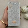 قاب گوشی Galaxy A13 4G سامسونگ نگین دار سواروسکی SWAROVSKI پلاک فلزی نقره ای کد 153015