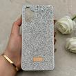 قاب گوشی Galaxy A13 4G سامسونگ نگین دار سواروسکی SWAROVSKI پلاک فلزی نقره ای کد 153015