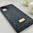 قاب گوشی Galaxy A32 4G سامسونگ نگین دار سواروسکی SWAROVSKI پلاک فلزی مشکی کد 153016