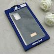 قاب گوشی Galaxy A32 4G سامسونگ نگین دار سواروسکی SWAROVSKI پلاک فلزی مشکی کد 153016