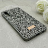 قاب گوشی Galaxy A30S - A50S - A50 سامسونگ نگین دار سواروسکی SWAROVSKI پلاک فلزی خاکستری کد 153018