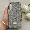 قاب گوشی Galaxy A30S - A50S - A50 سامسونگ نگین دار سواروسکی SWAROVSKI پلاک فلزی خاکستری کد 153018