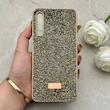 قاب گوشی Galaxy A30S - A50S - A50 سامسونگ نگین دار سواروسکی SWAROVSKI پلاک فلزی طلایی کد 153019
