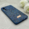 قاب گوشی Galaxy A30S - A50S - A50 سامسونگ نگین دار سواروسکی SWAROVSKI پلاک فلزی سرمه ای کد 153020