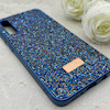 قاب گوشی Galaxy A30S - A50S - A50 سامسونگ نگین دار سواروسکی SWAROVSKI پلاک فلزی سرمه ای کد 153020