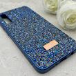 قاب گوشی Galaxy A30S - A50S - A50 سامسونگ نگین دار سواروسکی SWAROVSKI پلاک فلزی سرمه ای کد 153020