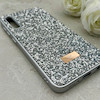 قاب گوشی Galaxy A30S - A50S - A50 سامسونگ نگین دار سواروسکی SWAROVSKI پلاک فلزی نقره ای کد 153021