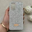 قاب گوشی Galaxy A52 4G - Galaxy A52 5G - Galaxy A52S سامسونگ نگین دار سواروسکی SWAROVSKI پلاک فلزی نقره ای کد 153022