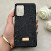 قاب گوشی Galaxy A52 4G - Galaxy A52 5G - Galaxy A52S سامسونگ نگین دار سواروسکی SWAROVSKI پلاک فلزی مشکی کد 153025