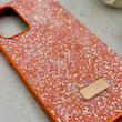 قاب گوشی Galaxy A52 4G - Galaxy A52 5G - Galaxy A52S سامسونگ نگین دار سواروسکی SWAROVSKI پلاک فلزی نارنجی کد 153026