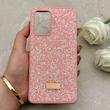 قاب گوشی Galaxy A52 4G - Galaxy A52 5G - Galaxy A52S سامسونگ نگین دار سواروسکی SWAROVSKI پلاک فلزی صورتی کد 153027