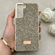 قاب گوشی Galaxy S21 FE سامسونگ نگین دار سواروسکی SWAROVSKI پلاک فلزی طلایی کد 153029