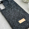 قاب گوشی Galaxy S21 FE سامسونگ نگین دار سواروسکی SWAROVSKI پلاک فلزی مشکی کد 153032