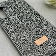 قاب گوشی Galaxy S23 FE سامسونگ نگین دار سواروسکی SWAROVSKI پلاک فلزی خاکستری کد 153033