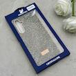 قاب گوشی Galaxy S23 FE سامسونگ نگین دار سواروسکی SWAROVSKI پلاک فلزی طلایی کد 153034