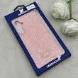 قاب گوشی Galaxy S23 FE سامسونگ نگین دار سواروسکی SWAROVSKI پلاک فلزی صورتی کد 153035