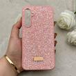 قاب گوشی Galaxy S23 FE سامسونگ نگین دار سواروسکی SWAROVSKI پلاک فلزی صورتی کد 153035