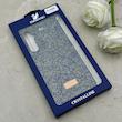 قاب گوشی Galaxy S23 FE سامسونگ نگین دار سواروسکی SWAROVSKI پلاک فلزی سرمه ای کد 153038