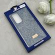 قاب گوشی Galaxy S24 FE سامسونگ نگین دار سواروسکی SWAROVSKI پلاک فلزی سرمه ای کد 153039