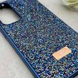 قاب گوشی Galaxy S24 FE سامسونگ نگین دار سواروسکی SWAROVSKI پلاک فلزی سرمه ای کد 153039