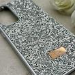 قاب گوشی Galaxy S24 FE سامسونگ نگین دار سواروسکی SWAROVSKI پلاک فلزی نقره ای کد 153040
