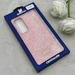 قاب گوشی Galaxy S24 FE سامسونگ نگین دار سواروسکی SWAROVSKI پلاک فلزی صورتی کد 153042