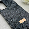 قاب گوشی Galaxy S24 FE سامسونگ نگین دار سواروسکی SWAROVSKI پلاک فلزی مشکی کد 153043