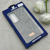 قاب گوشی Galaxy S24 FE سامسونگ نگین دار سواروسکی SWAROVSKI پلاک فلزی خاکستری کد 153044