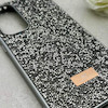 قاب گوشی Galaxy S24 FE سامسونگ نگین دار سواروسکی SWAROVSKI پلاک فلزی خاکستری کد 153044