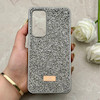 قاب گوشی Galaxy S24 FE سامسونگ نگین دار سواروسکی SWAROVSKI پلاک فلزی خاکستری کد 153044
