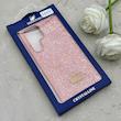 قاب گوشی Galaxy S25 Ultra سامسونگ نگین دار سواروسکی SWAROVSKI پلاک فلزی صورتی کد 153047