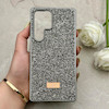 قاب گوشی Galaxy S25 Ultra سامسونگ نگین دار سواروسکی SWAROVSKI پلاک فلزی خاکستری کد 153048